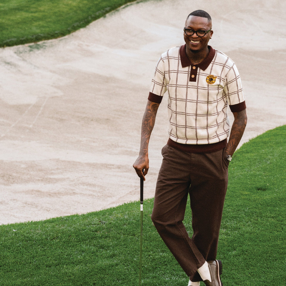 Kaizer Chiefs SS Check Knitted Jersey-Ivory