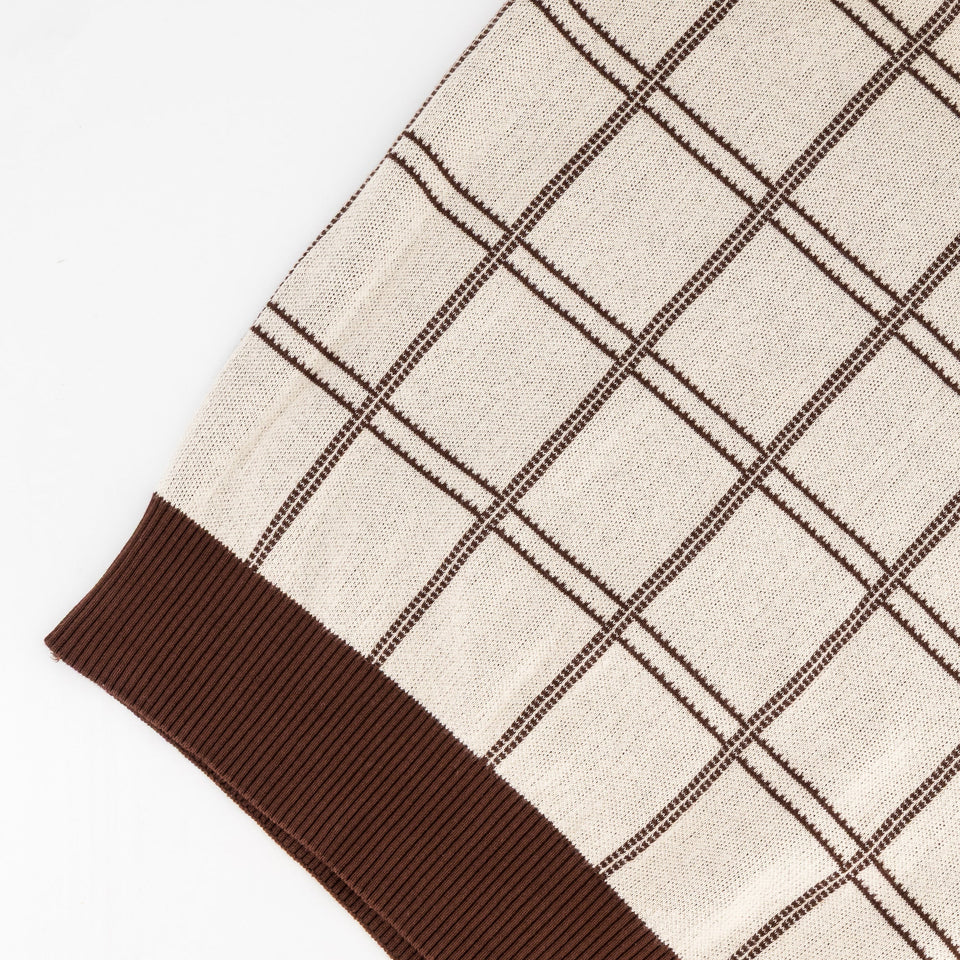 Kaizer Chiefs SS Check Knitted Jersey-Ivory