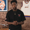 NBA Chicago Bulls Boxy Tee-Black