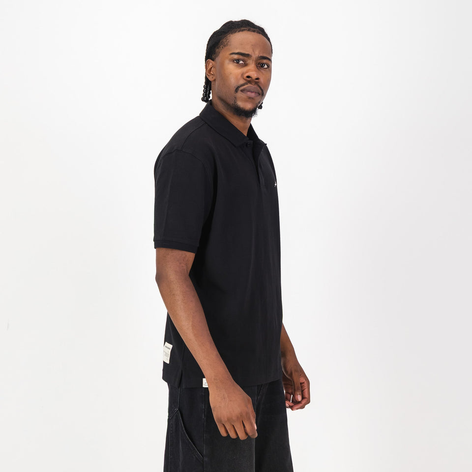 Springboks Contrast Embroidery Polo-Black