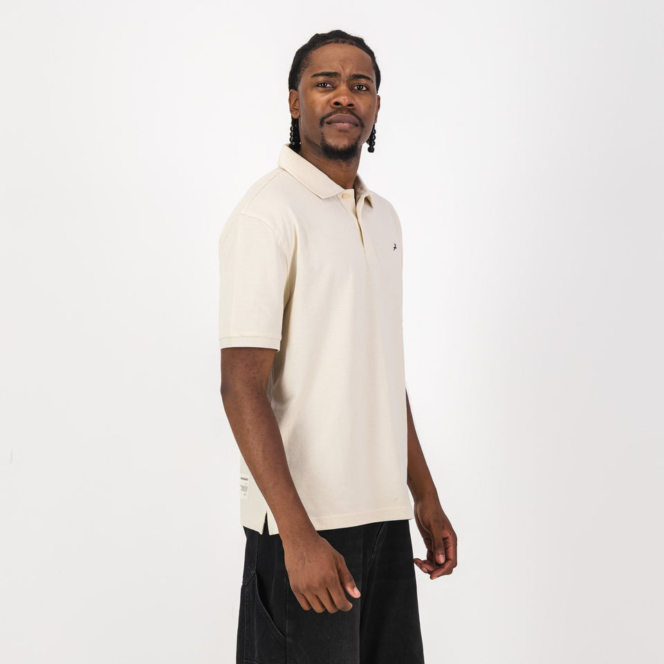 Springboks Contrast Embroidery Polo-Ivory