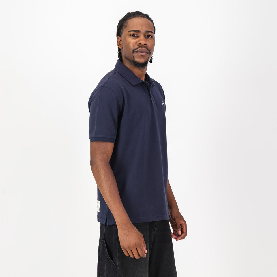 Springboks Contrast Embroidery Polo-Navy
