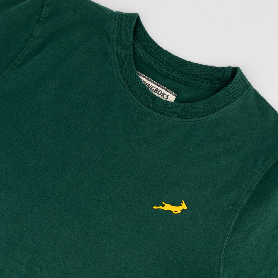Springboks HS Sml Logo L Crew Tee-OS Green