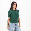 Springboks Knitted SS Ladies Polo-OS Green
