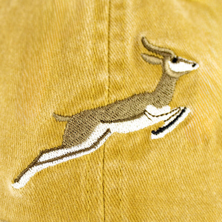 Springboks Natural Emb Dad Cap - Mustard