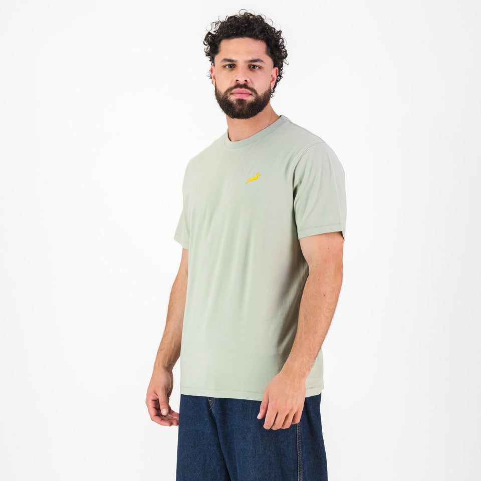 Springboks SML Bok HS Regular Crew Tee - Desert Sage