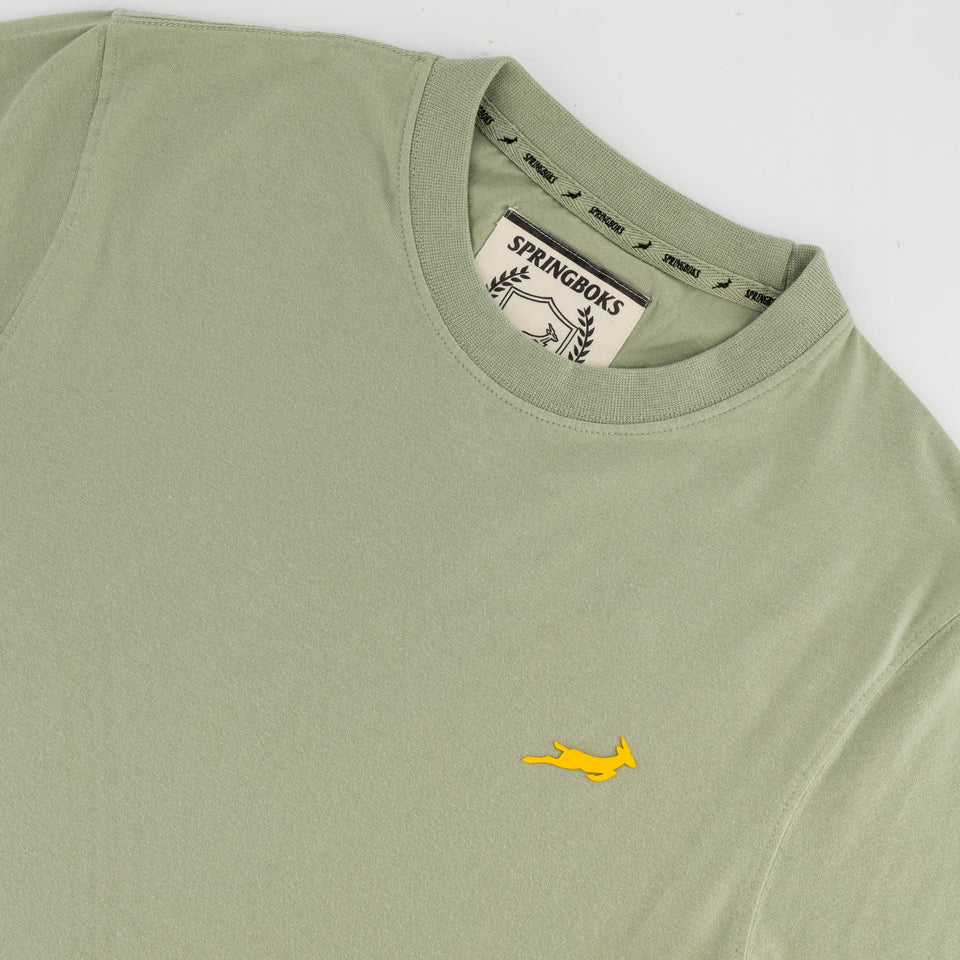 Springboks SML Bok HS Regular Crew Tee - Desert Sage