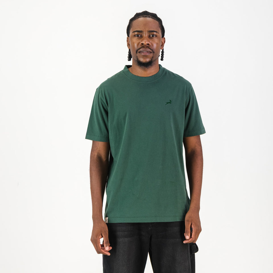 Springboks Tonal SML EMB Bok Crew Tee-OS Green