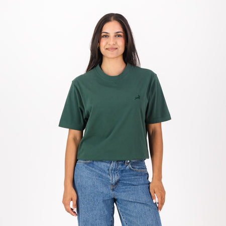 Springboks Tonal SML EMB Bok Crew Tee-OS Green