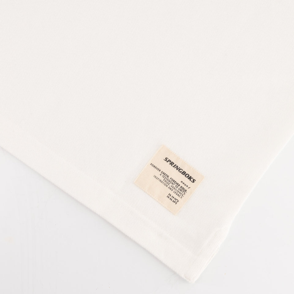 Springboks Winter Pop Badge Boxy Crew Tee-White